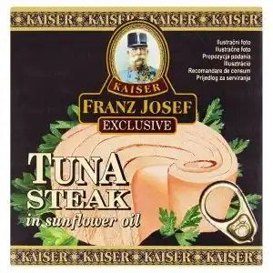 Tesco Kaiser Franz Josef Exclusive Tuňák steak ve slunečnicovém oleji 80g nabídka