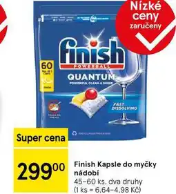 Tesco Finish Kapsle do myčky nádobí, 45-60 ks, dva druhy nabídka