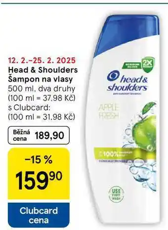 Tesco Head & Shoulders Šampon na vlasy, 500 ml nabídka