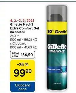 Tesco Gillette Mach3 Extra Comfort Gel na holení, 240 ml nabídka