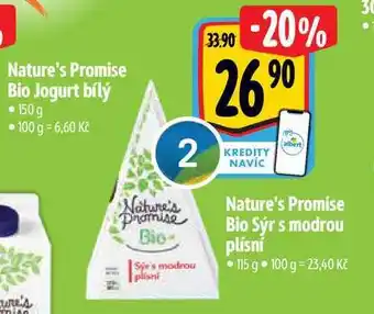 Albert Nature's Promise Bio sýr modrou plísni 115 g nabídka