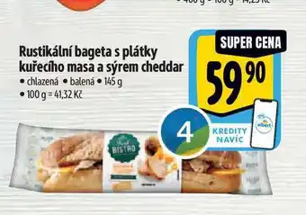 Albert Rustikální bageta s plátky kuřecího masa a sýrem cheddar 145 g nabídka