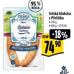 Albert Selská klobása z Přeštíka nabídka