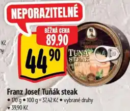 Albert Franz Josef Tuňák steak nabídka