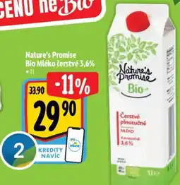 Albert Nature's Promise Bio Mléko čerstvé 3,6% nabídka