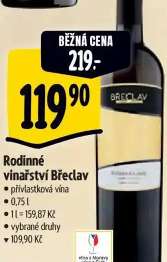 Albert Rodinné vinařství Břeclav nabídka