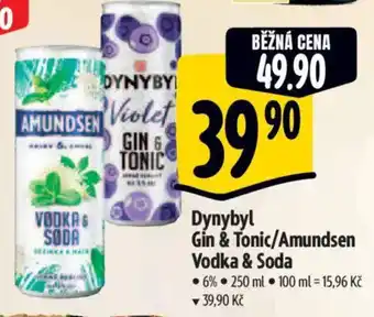 Albert DYNYBYL Gin & Tonic/Amundsen Vodka & Soda nabídka