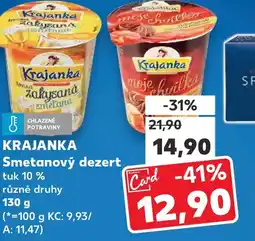 Kaufland KRAJANKA Smetanový dezert nabídka