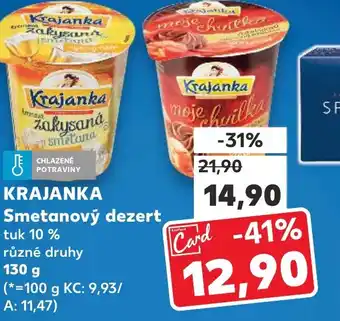 Kaufland KRAJANKA Smetanový dezert nabídka