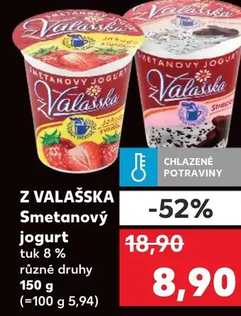 Kaufland Z VALAŠSKA Smetanový jogurt nabídka