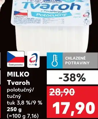 Kaufland MILKO Tvaroh nabídka