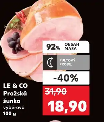 Kaufland LE & CO Pražská šunka nabídka