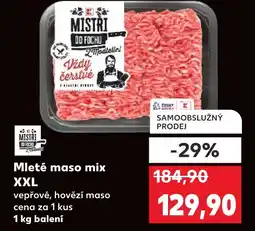 Kaufland Mleté maso mix XXL nabídka