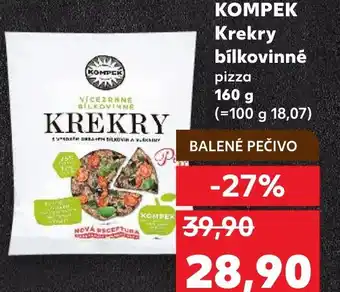 Kaufland KOMPEK Krekry bílkovinné pizza nabídka