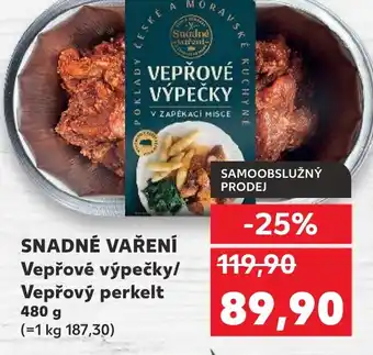 Kaufland SNADNÉ VAŘENÍ Vepřové výpečky/ Vepřový perkelt nabídka