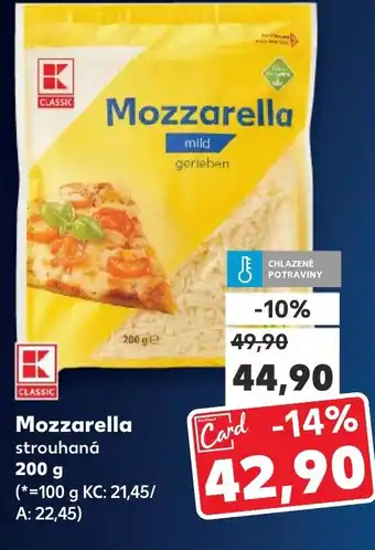 Kaufland Mozzarella strouhaná nabídka