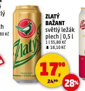 Penny Market Pivo zlatý bažant nabídka