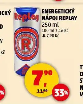 Penny Market Replay energetický nápoj nabídka