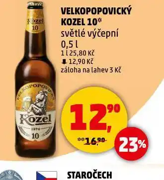 Penny Market Pivo velkopopovický kozel 10 nabídka