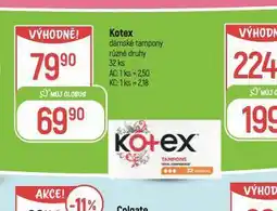 Globus Kotex dámské tampony nabídka