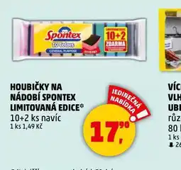 Penny Market Spontex houbičky na nádobí nabídka