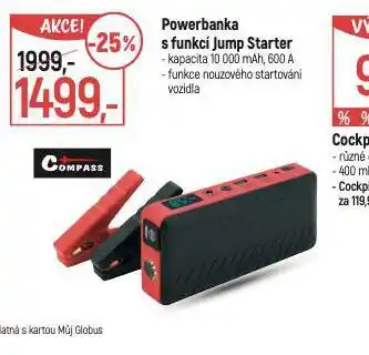 Globus Powerbanka s funkcí jumper starter nabídka