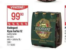 Globus Pivo radegast ryze hořká 12 nabídka