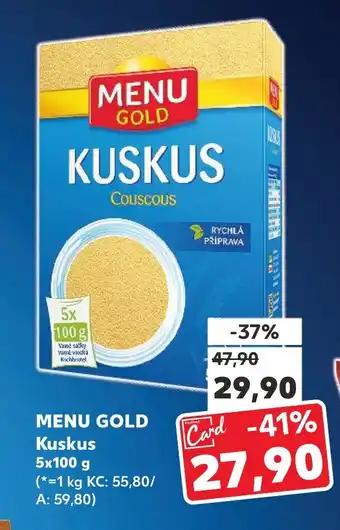 Kaufland MENU GOLD Kuskus nabídka