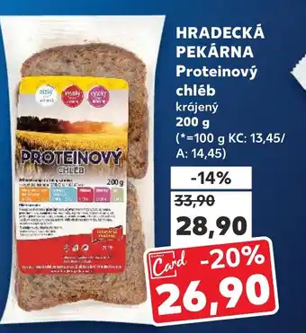 Kaufland HRADECKÁ PEKÁRNA Proteinový chléb krájený nabídka