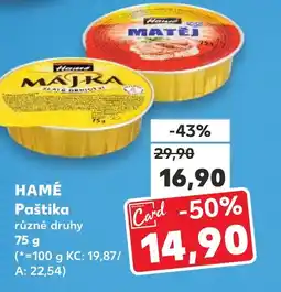 Kaufland HAMÉ Paštika nabídka