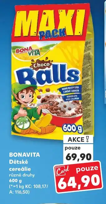 Kaufland BONAVITA Dětské cereálie nabídka