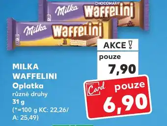 Kaufland MILKA WAFFELINI Oplatka nabídka