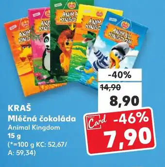 Kaufland KRAŠ Mléčná čokoláda Animal Kingdom nabídka