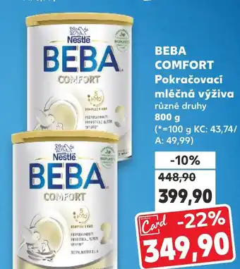 Kaufland BEBA COMFORT Pokračovací mléčná výživa nabídka