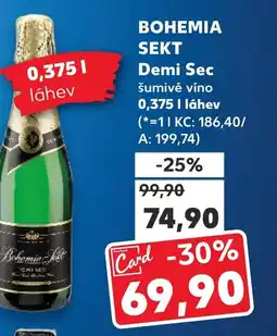 Kaufland BOHEMIA SEKT Demi Sec nabídka