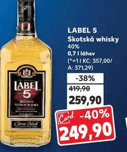 Kaufland LABEL 5 Skotská whisky 40% nabídka