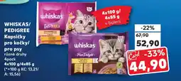 Kaufland WHISKAS/ PEDIGREE Kapsičky pro kočky/ pro psy nabídka