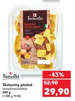 Kaufland Těstoviny plněné nabídka