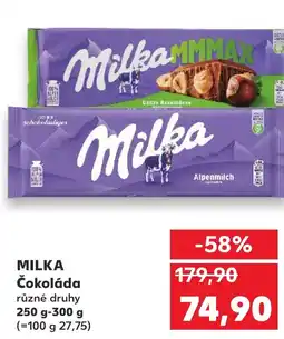 Kaufland MILKA Čokoláda nabídka