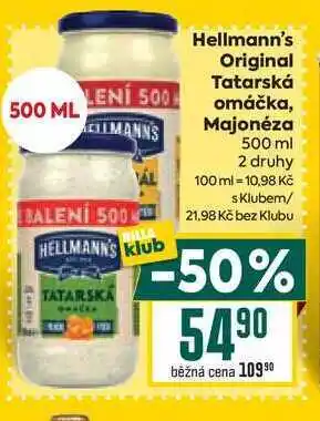 Billa HELLMANN'S TATARSKÁ OMÁČKA 500ml nabídka