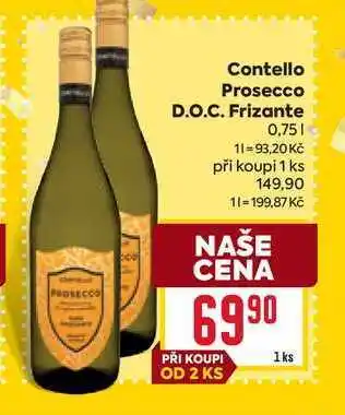 Billa Contello Prosecco D.O.C. Frizante 0,75l nabídka