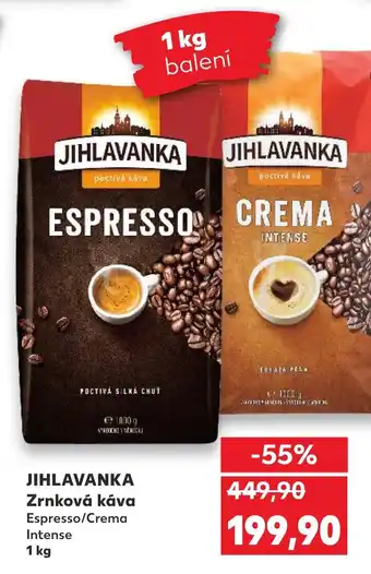 Kaufland JIHLAVANKA Zrnková káva nabídka