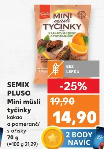 Kaufland SEMIX PLUSO Mini müsli tyčinky nabídka