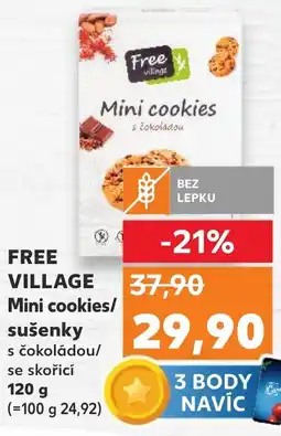 Kaufland FREE VILLAGE Mini cookies/ sušenky nabídka