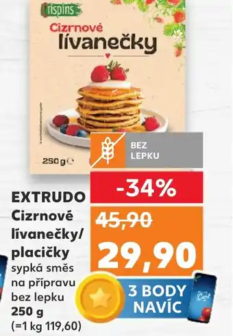 Kaufland EXTRUDO Cizrnové lívanečky/ placičky nabídka