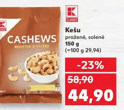 Kaufland Kešu pražené, solené nabídka