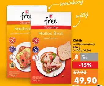 Kaufland Chléb světlý/semínkový nabídka