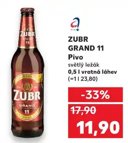 Kaufland ZUBR GRAND 11 Pivo nabídka