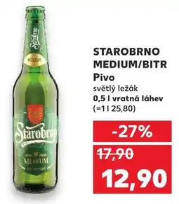 Kaufland STAROBRNO MEDIUM/BITR Pivo nabídka