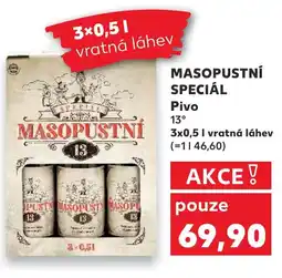 Kaufland MASOPUSTNÍ SPECIÁL Pivo nabídka